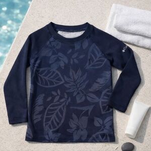 Columbia Kids Dark Blue Floral Rashguard